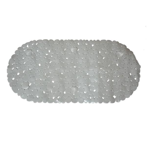 Alfombra para baño fabricada en acrílico de 100x60 cm con un acabado en  color piedra Forme