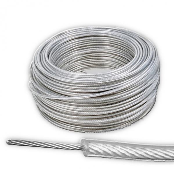 Cable de acero rígido 1/8, recubierto de PVC 246.1 ft