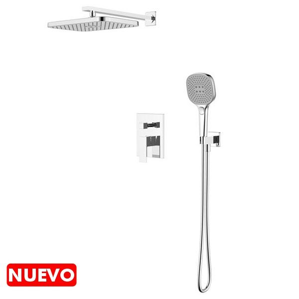 GRIFO DUCHA REDONDO MONOMANDO CROMADO CON BARRA TELÉFONO WQY248080C