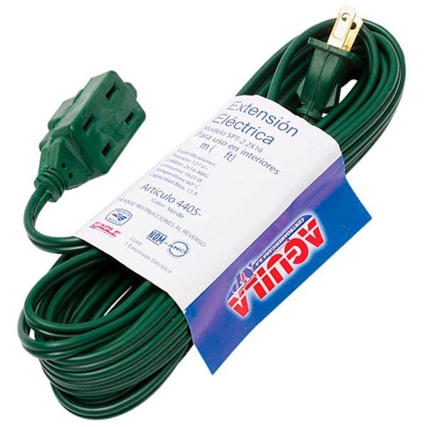 EXTENSIÓN ELÉCTRICA VERDE 2X16 2.74MT