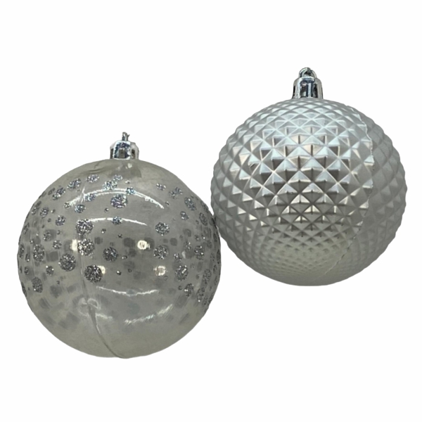 JUEGO BOLAS 10PZ PLATEADO 7X7X7CM