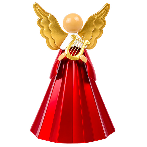 ANGEL DECORATIVO CON LIRA NAVIDEÑO 14.50X14X24CM