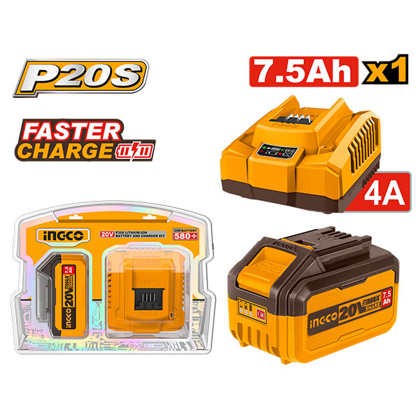 KIT 1 BATERÍA 7.5 AMPERIOS + 1 CARGADOR 4 AMPERIOS 20V UFBCPK1417