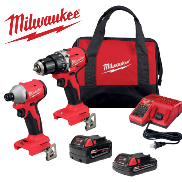 TALADRO PERCUTOR 1/2´´ + ATORNILLADOR 1/4´´ M18 3693-22CX